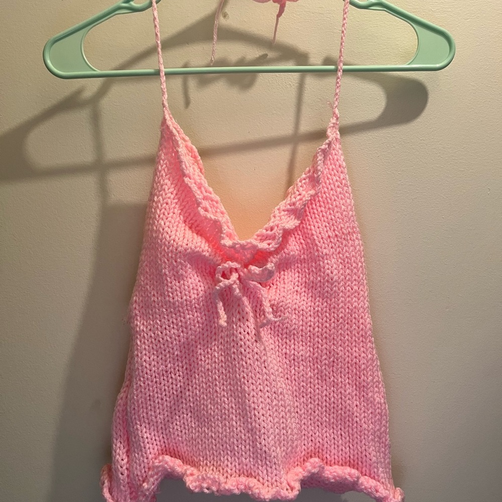 Pink Handknit Top